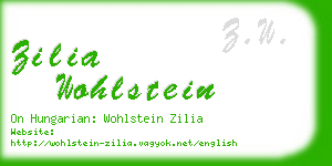 zilia wohlstein business card